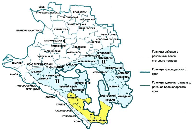 Подробная схема краснодарского края Подробная схема краснодарского края