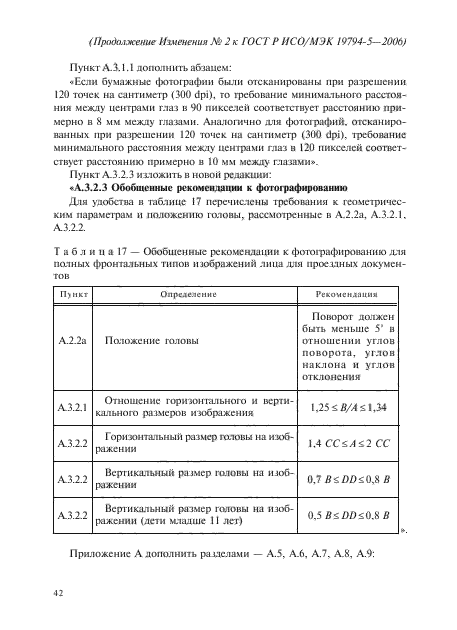 Изменение №2 к ГОСТ Р ИСО/МЭК 19794-5-2006