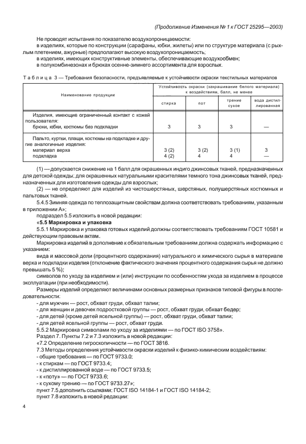 Изменение №1 к ГОСТ 25295-2003