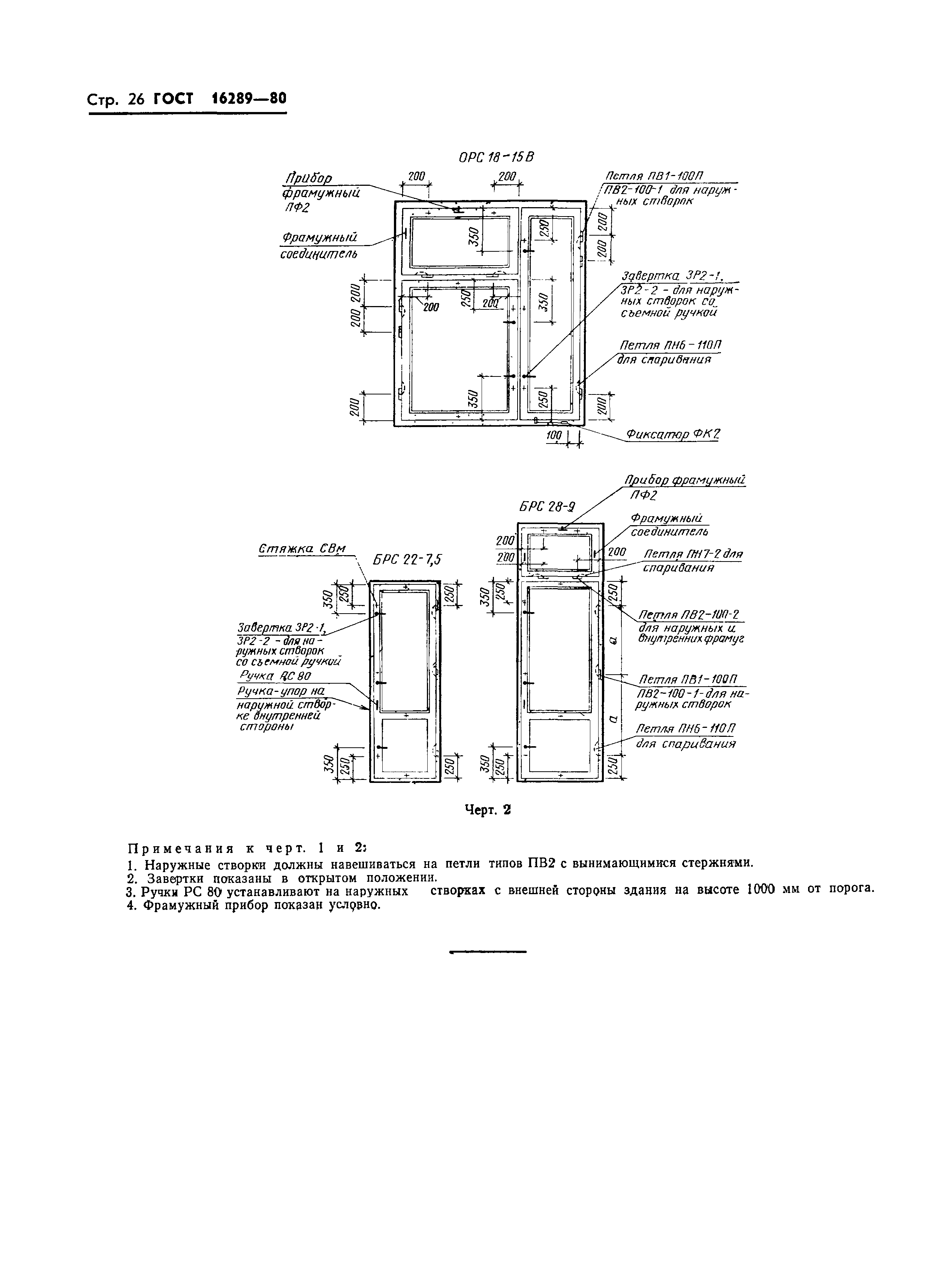 ГОСТ 16289-80 окна