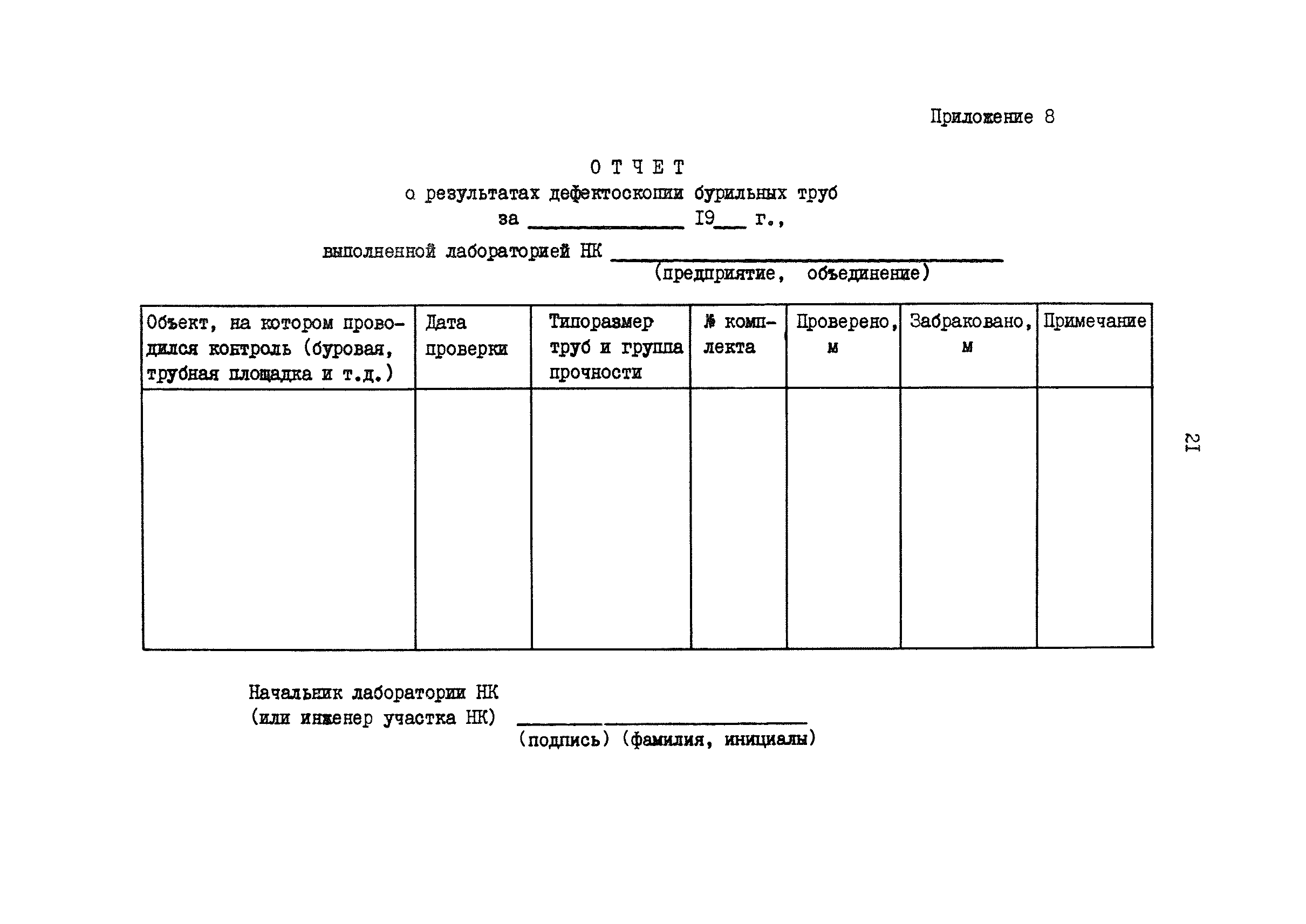 Периодичность ревизии трубопроводов