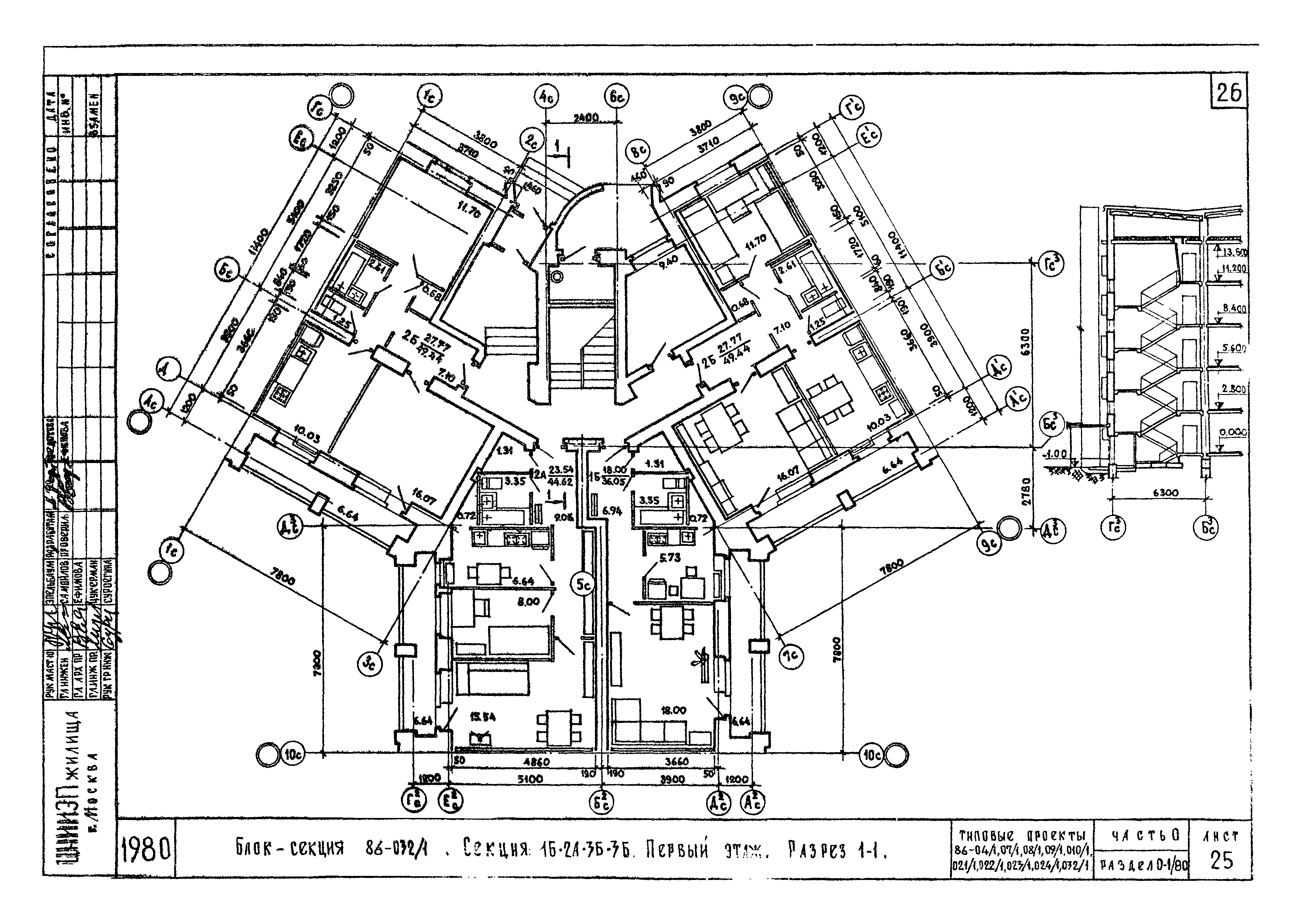 Скачать Типовой проект 86-04/1 Часть 0. Раздел 0-1/80. Общая часть. Общая  характеристика проекта