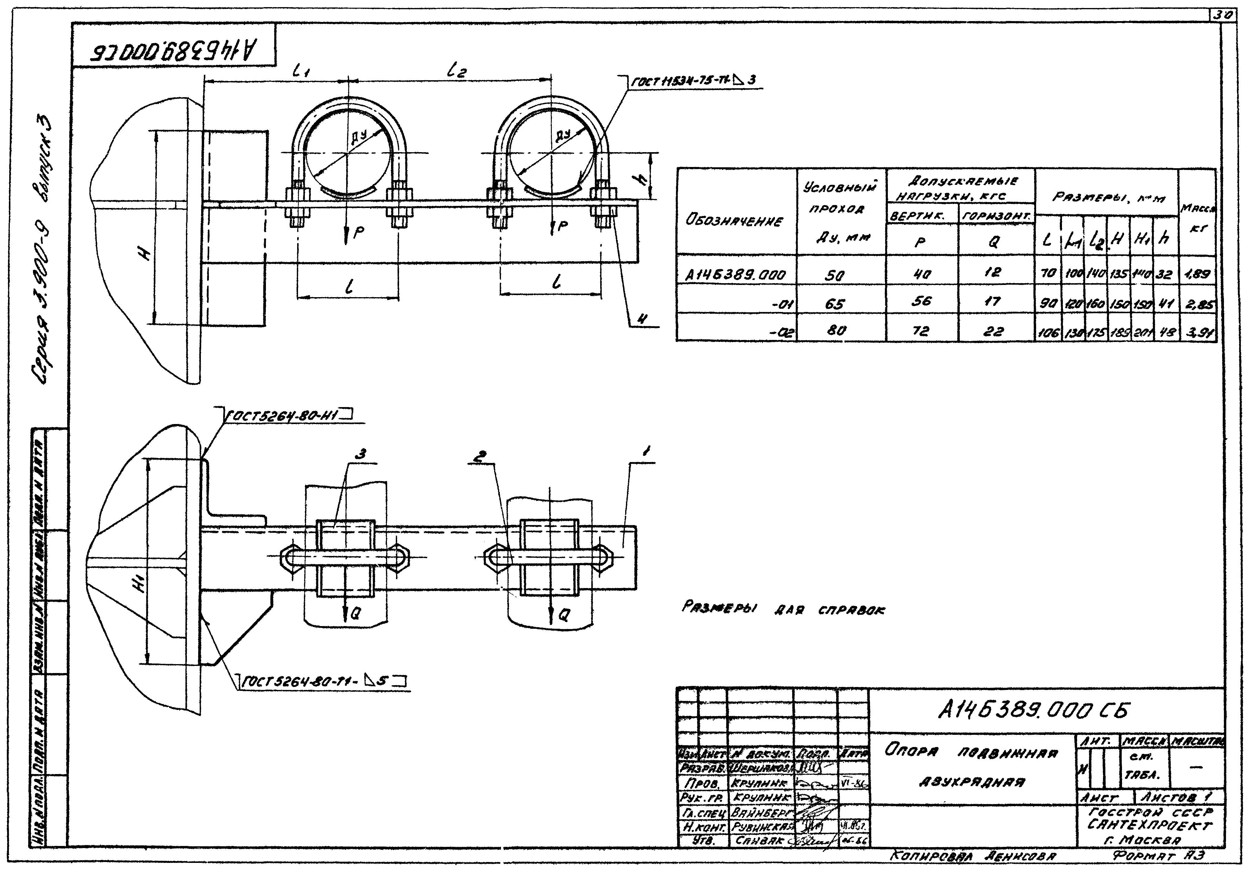 Опоры газопровода чертежи