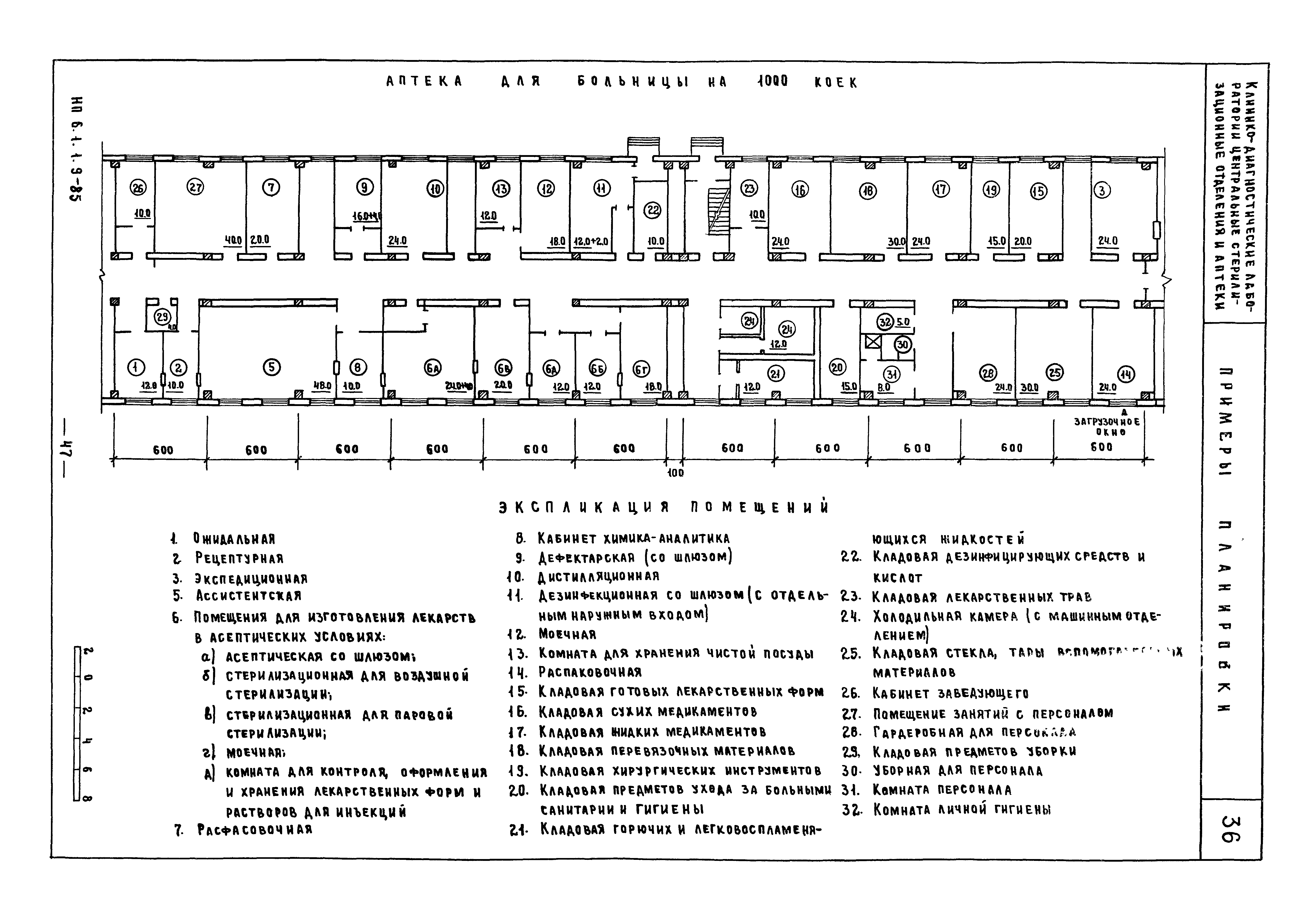 План терапевтического отделения больницы