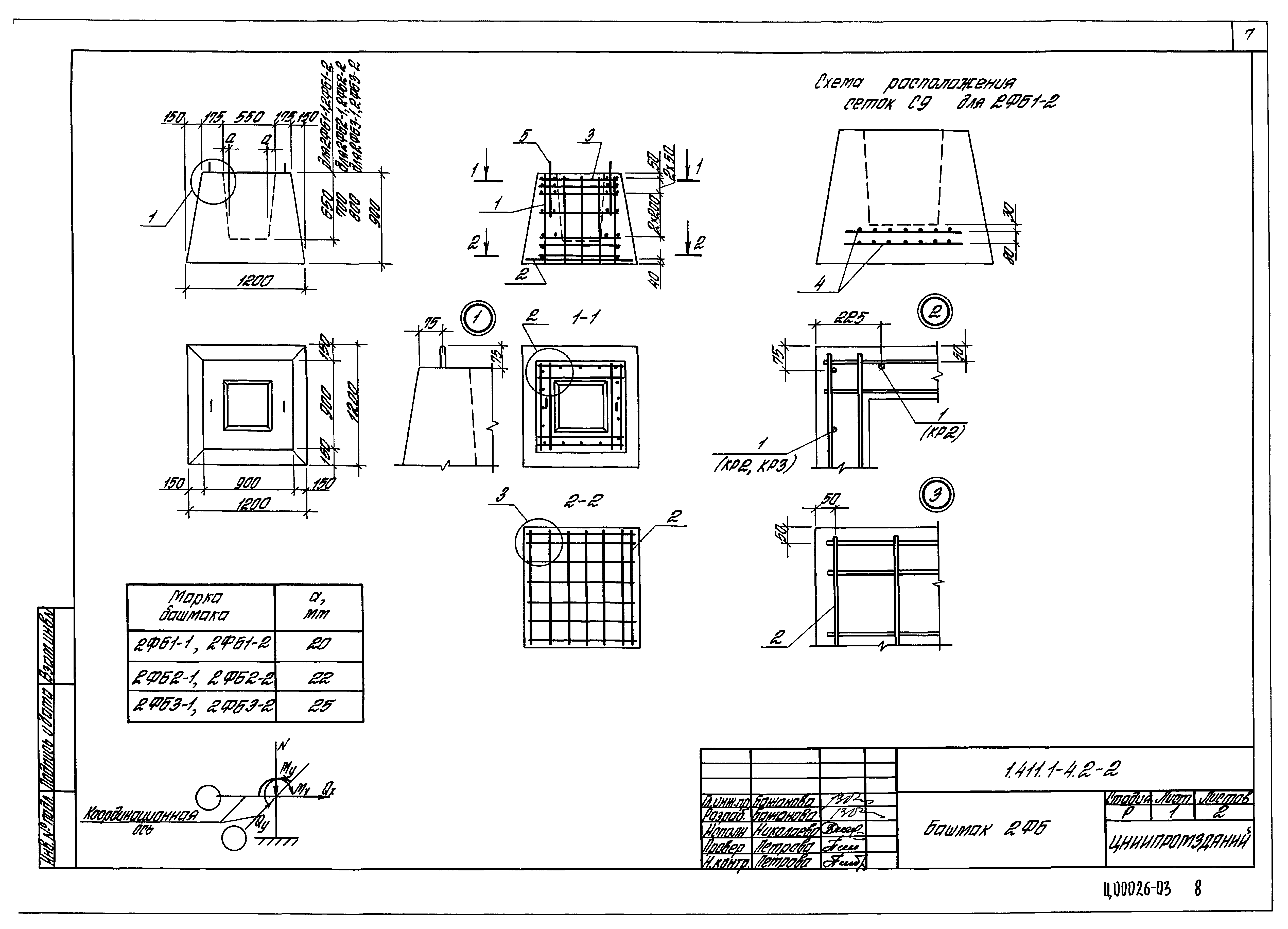 Башмак колонны ЖБИ-1